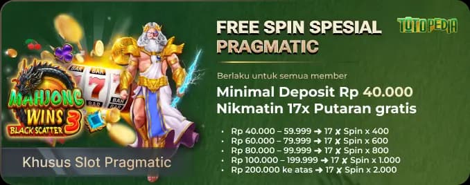 FREE SPIN 17β SPESIAL PRAGMATIC